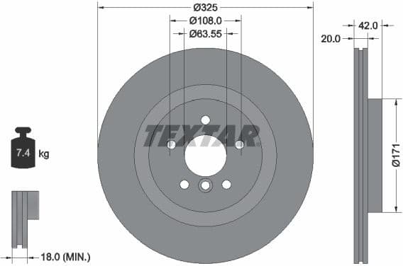 Brake Disc PRO+ 92318105