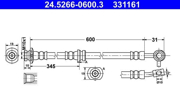 Brake Hose 24.5266-0600.3