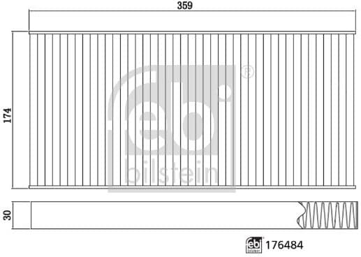 Filter, cabin air 176484