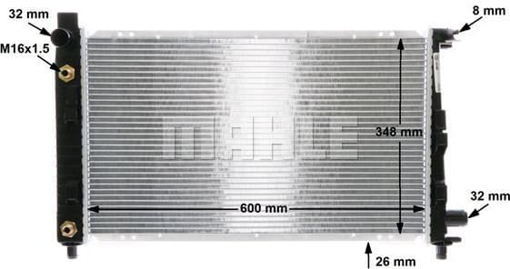 Radiator, engine cooling BEHR CR 324 000S - image 11