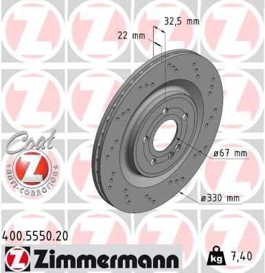 Brake Disc COAT Z 400.5550.20