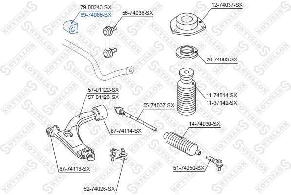 Mounting, stabiliser bar 89-74086-SX - image 2