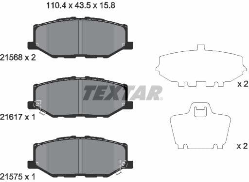 Brake Pad Set, disc brake 2156801