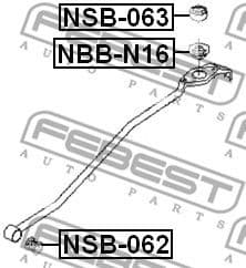 Bushing, selector/shift rod NSB-063 - image 2