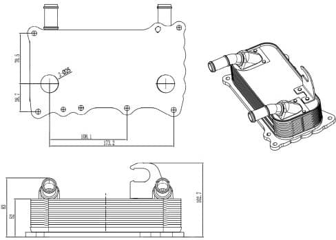 Oil Cooler, engine oil EASY FIT 31846 - image 5