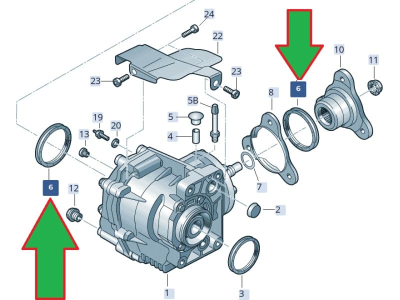 Seal differential-shaft 010 33862B - image 4