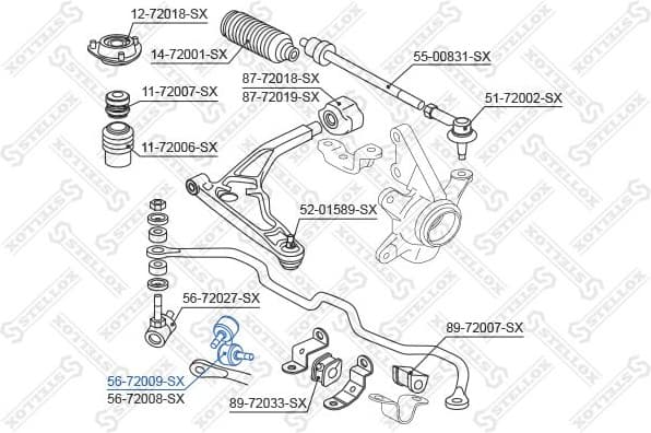 Link/Coupling Rod, stabiliser bar 56-72009-SX - image 2