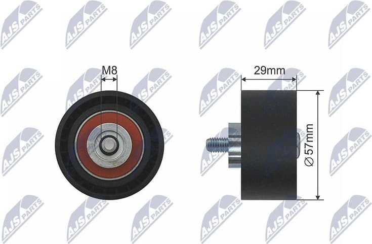 Deflection Pulley/Guide Pulley, timing belt RNK-AR-010