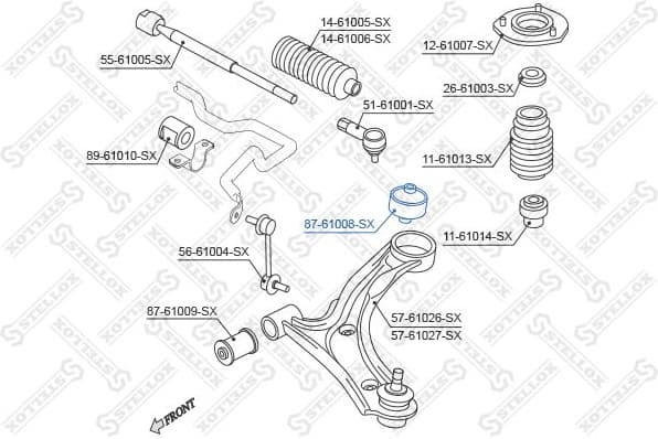 Mounting, control/trailing arm 87-61008-SX - image 2