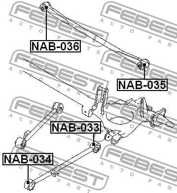 Mounting, control/trailing arm NAB-034 - image 2