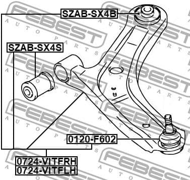 Control/Trailing Arm, wheel suspension 0724-VITFLH - image 2