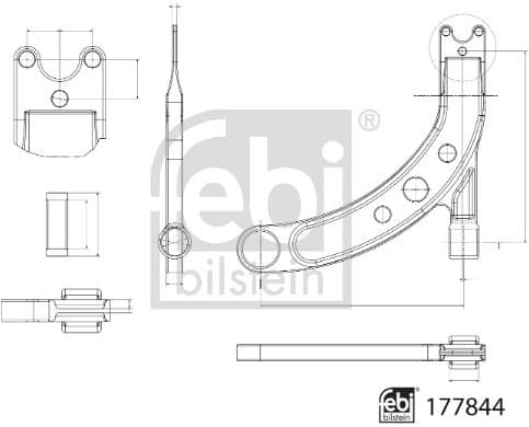 Control/Trailing Arm, wheel suspension 177844