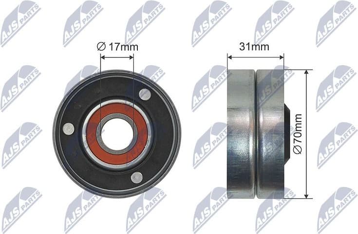 Deflection Pulley/Guide Pulley, V-belt RNK-AU-040