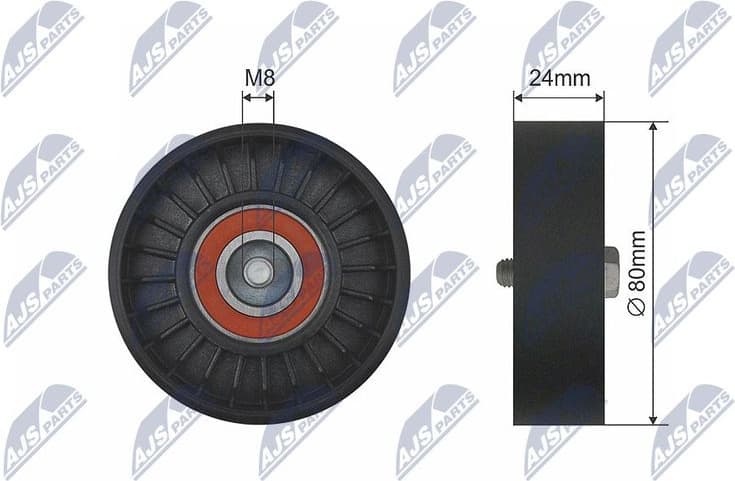 Deflection/Guide Pulley, V-ribbed belt RNK-SA-002