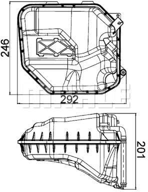 Expansion Tank, coolant BEHR CRT 9 000S