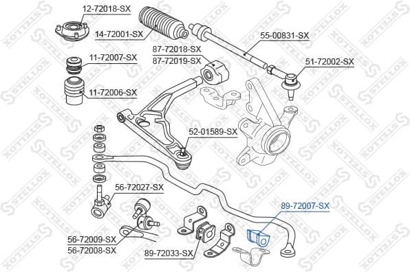 Mounting, stabiliser bar 89-72007-SX - image 2
