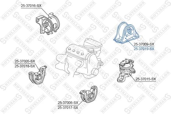 Mounting, engine 25-37019-SX
