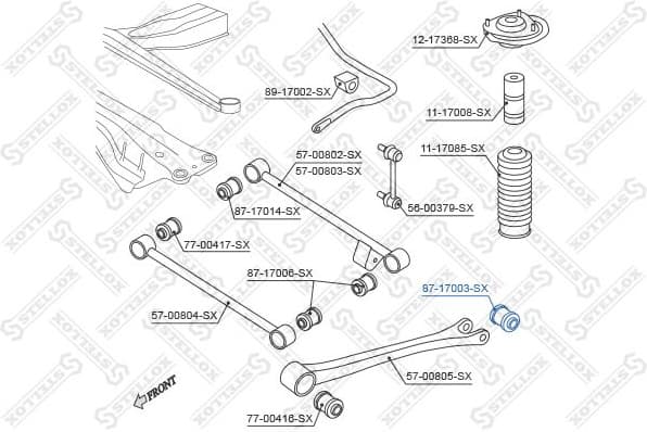 Mounting, control/trailing arm 87-17003-SX - image 2