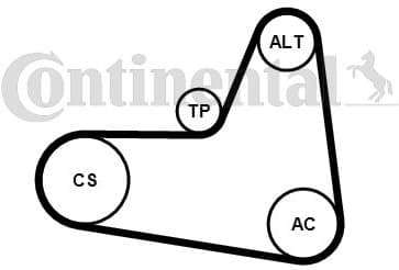V-ribbed Belt Set 6PK1045K2 - image 2