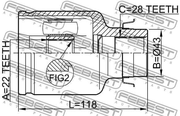 Joint Kit, drive shaft 0511-M316ATRH - image 2