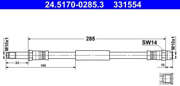 Brake Hose 24.5170-0285.3