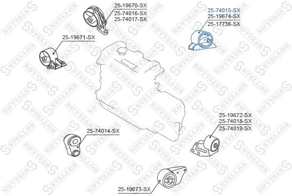 Mounting, engine 25-74015-SX - image 2
