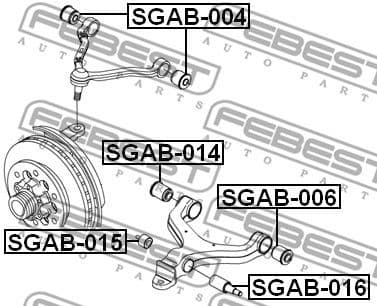 Mounting, control/trailing arm SGAB-016 - image 2