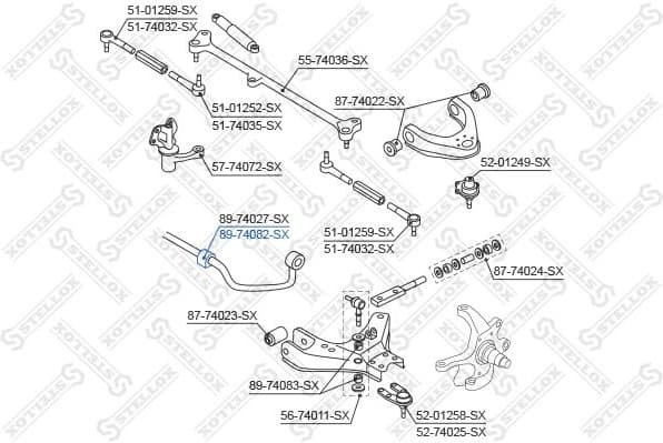 Mounting, stabiliser bar 89-74082-SX - image 2