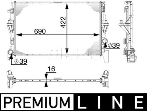 Radiator, engine cooling BEHR *** PREMIUM LINE *** CR 902 000P