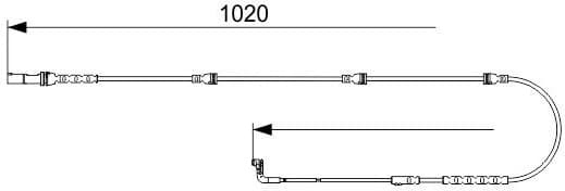 Warning Contact, brake pad wear 1 987 473 567