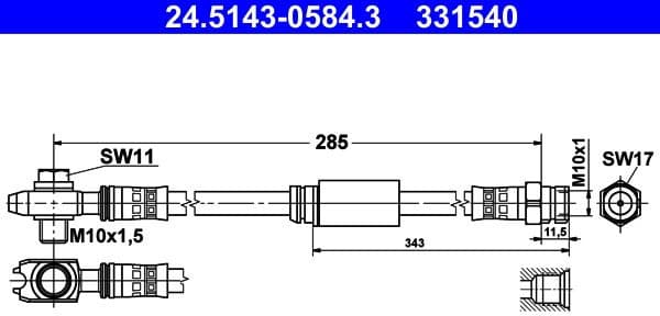 Brake Hose 24.5143-0584.3