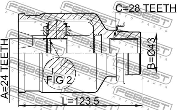 Joint Kit, drive shaft 0511-M320MTRH - image 2