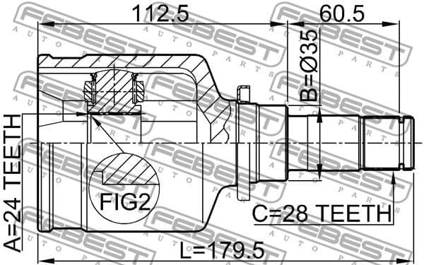 Joint Kit, drive shaft 0511-M320MTLH - image 2