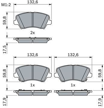 Brake Pad Set, disc brake 0 986 424 863