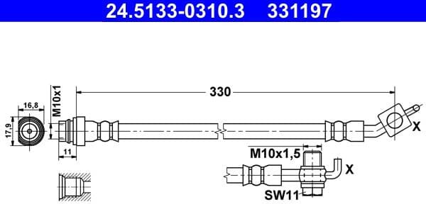 Brake Hose 24.5133-0310.3