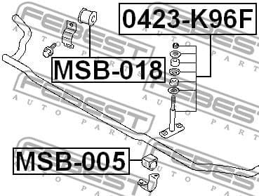 Mounting, stabiliser bar MSB-018 - image 2