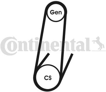V-ribbed Belt 4PK611ELAST - image 2