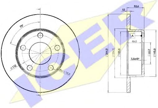 Brake discs kit rear, (2pcs) 78BD2800