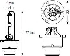 Osram Bulb D2S ORIGINAL Xenarc 35W P32D-2 - 66240 - image 2