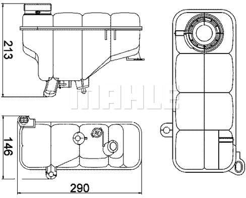 Expansion Tank, coolant BEHR CRT 5 000S