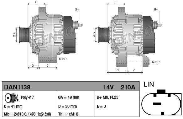 Alternator DAN1138 - image 3