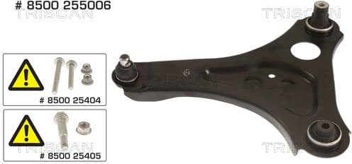 Control/Trailing Arm, wheel suspension 8500 255006