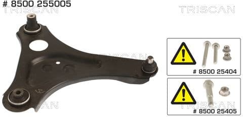 Control/Trailing Arm, wheel suspension 8500 255005