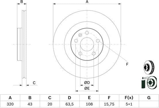 Brake Disc 0 986 479 E87