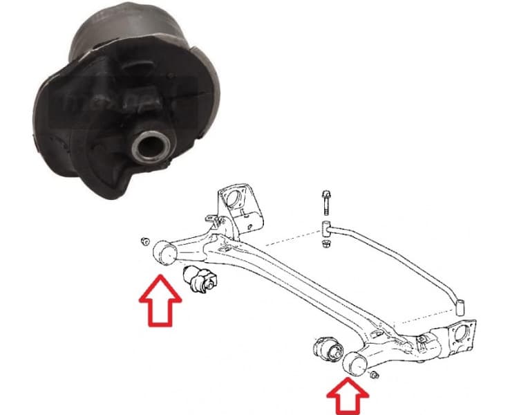 Silentblock rear axle 72-3164