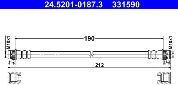 Brake Hose 24.5201-0187.3