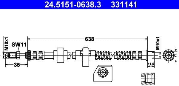 Brake Hose 24.5151-0638.3