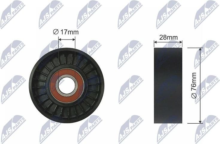 Tensioner Pulley, V-belt RNK-DW-010