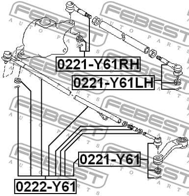 Tie Rod End 0221-Y61LH - image 2