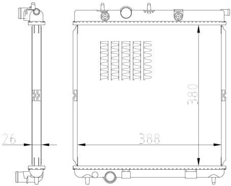 Radiator, engine cooling 550016